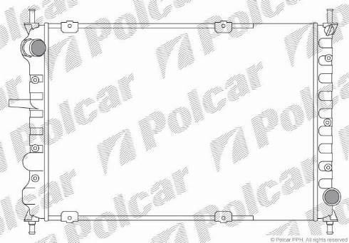 Polcar 3018082X - Радиатор, охлаждане на двигателя vvparts.bg