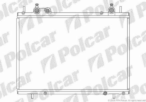 Polcar 3018087X - Радиатор, охлаждане на двигателя vvparts.bg