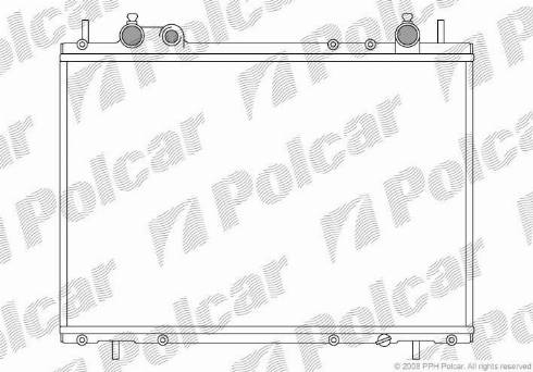 Polcar 301808-7 - Радиатор, охлаждане на двигателя vvparts.bg