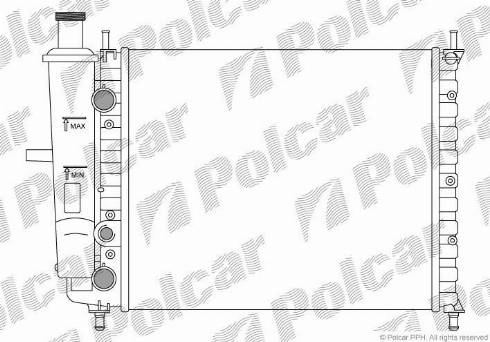 Polcar 301808A1 - Радиатор, охлаждане на двигателя vvparts.bg