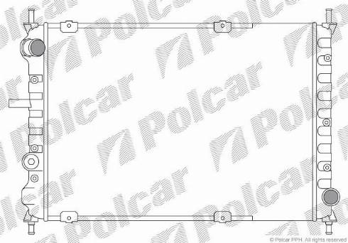 Polcar 301808A2 - Радиатор, охлаждане на двигателя vvparts.bg