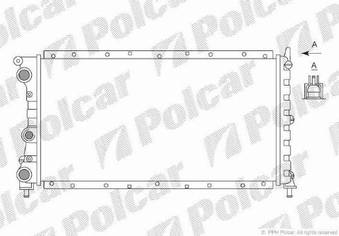 Polcar 301708-5 - Радиатор, охлаждане на двигателя vvparts.bg