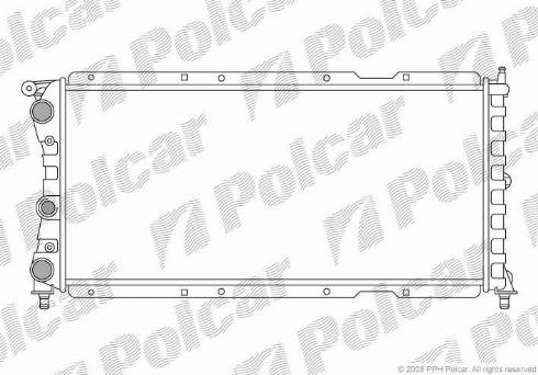 Polcar 301708A5 - Радиатор, охлаждане на двигателя vvparts.bg