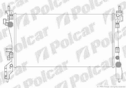 Polcar 308508-2 - Радиатор, охлаждане на двигателя vvparts.bg