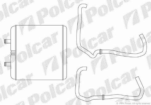 Polcar 3080N81X - Топлообменник, отопление на вътрешното пространство vvparts.bg