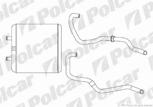 Polcar 3080N82X - Топлообменник, отопление на вътрешното пространство vvparts.bg