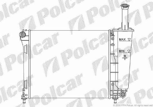 Polcar 3035081X - Радиатор, охлаждане на двигателя vvparts.bg