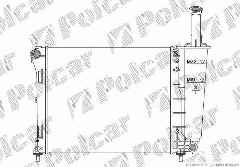 Polcar 303508A1 - Радиатор, охлаждане на двигателя vvparts.bg