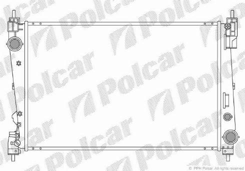 Polcar 302408-2 - Радиатор, охлаждане на двигателя vvparts.bg