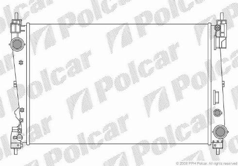 Polcar 302408A2 - Радиатор, охлаждане на двигателя vvparts.bg