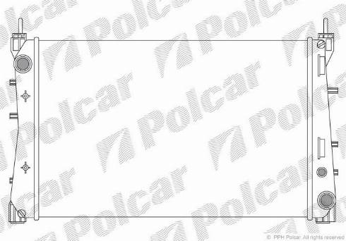 Polcar 302508A2 - Радиатор, охлаждане на двигателя vvparts.bg