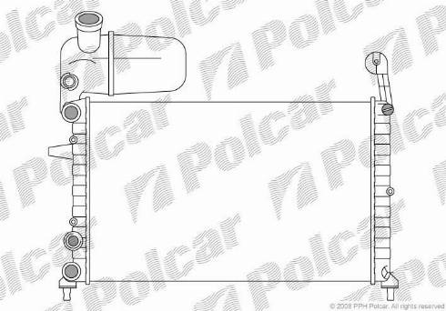 Polcar 3026081X - Радиатор, охлаждане на двигателя vvparts.bg