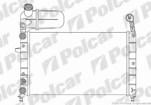 Polcar 302608-1 - Радиатор, охлаждане на двигателя vvparts.bg