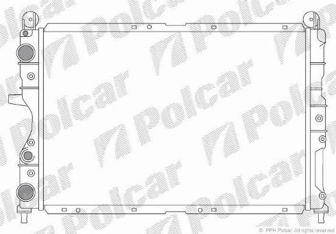 Polcar 3026083X - Радиатор, охлаждане на двигателя vvparts.bg