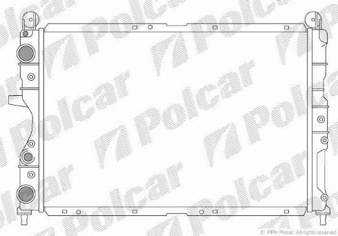 Polcar 302608-3 - Радиатор, охлаждане на двигателя vvparts.bg