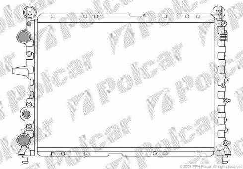 Polcar 302608A5 - Радиатор, охлаждане на двигателя vvparts.bg