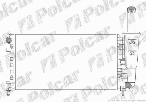 Polcar 302308A2 - Радиатор, охлаждане на двигателя vvparts.bg