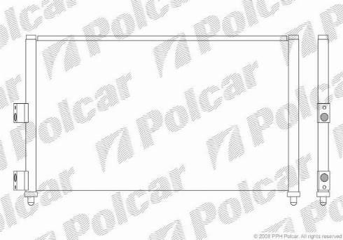 Polcar 3023K8C3 - Кондензатор, климатизация vvparts.bg