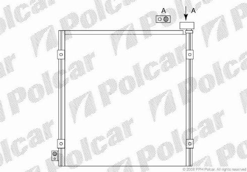 Polcar 3860K8C1 - Кондензатор, климатизация vvparts.bg