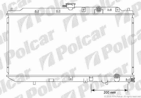 Polcar 3805084K - Радиатор, охлаждане на двигателя vvparts.bg