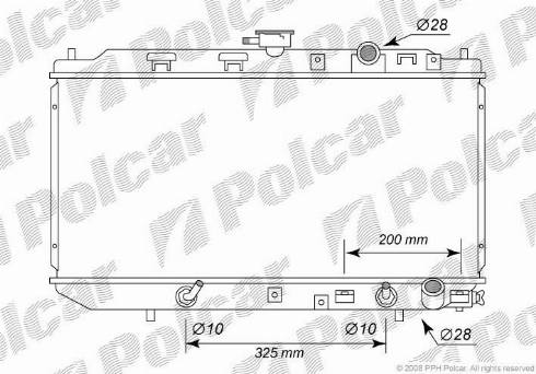 Polcar 3805085K - Радиатор, охлаждане на двигателя vvparts.bg