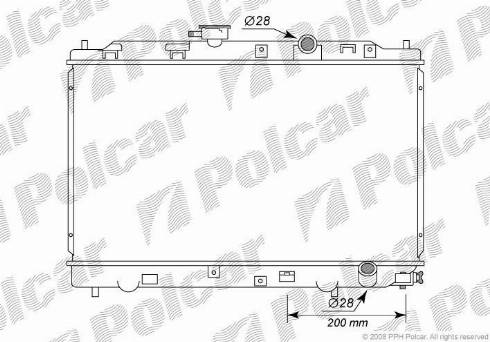 Polcar 3805086K - Радиатор, охлаждане на двигателя vvparts.bg