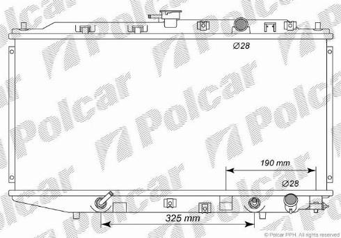 Polcar 3805081K - Радиатор, охлаждане на двигателя vvparts.bg