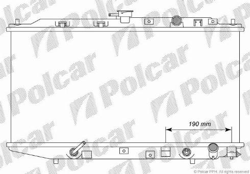 Polcar 380508-1 - Радиатор, охлаждане на двигателя vvparts.bg