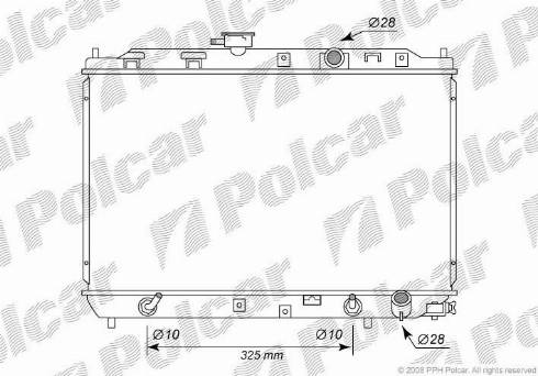 Polcar 3805088K - Радиатор, охлаждане на двигателя vvparts.bg