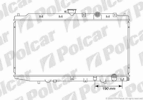 Polcar 3805083K - Радиатор, охлаждане на двигателя vvparts.bg