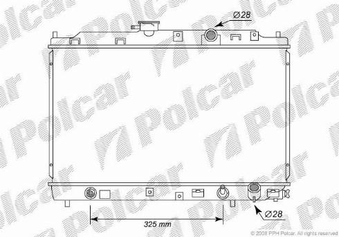 Polcar 380508-7 - Радиатор, охлаждане на двигателя vvparts.bg