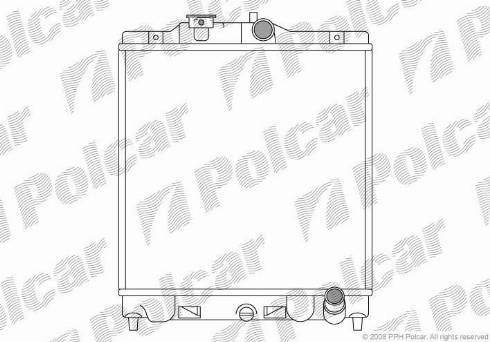 Polcar 380708-4 - Радиатор, охлаждане на двигателя vvparts.bg