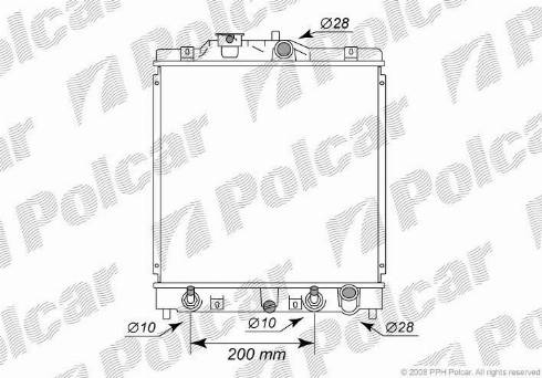 Polcar 3807085K - Радиатор, охлаждане на двигателя vvparts.bg