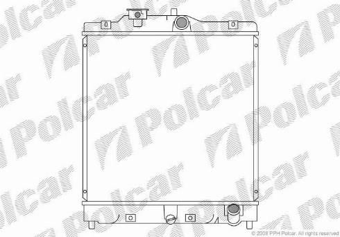 Polcar 380708-6 - Радиатор, охлаждане на двигателя vvparts.bg