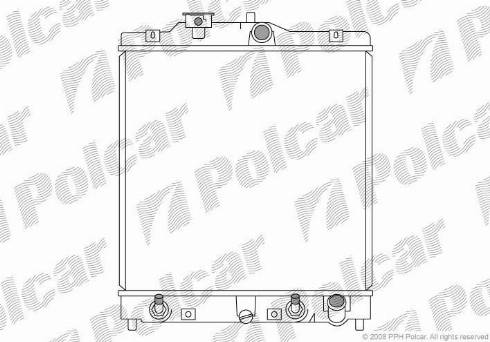 Polcar 380708-3 - Радиатор, охлаждане на двигателя vvparts.bg