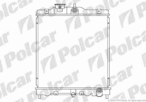 Polcar 380708-2 - Радиатор, охлаждане на двигателя vvparts.bg