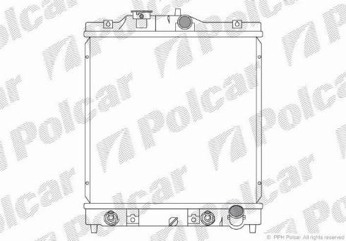 Polcar 380708-7 - Радиатор, охлаждане на двигателя vvparts.bg