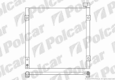 Polcar 3810K8C1 - Кондензатор, климатизация vvparts.bg