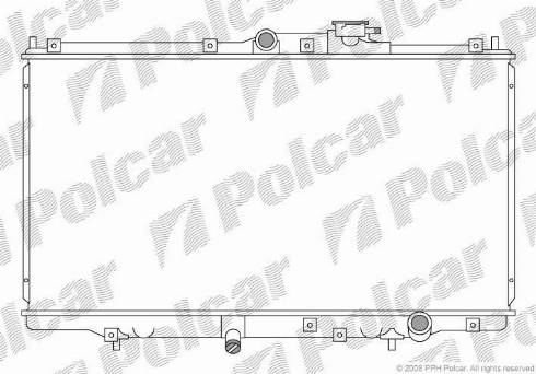 Polcar 3818081K - Радиатор, охлаждане на двигателя vvparts.bg