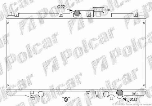 Polcar 381808-1 - Радиатор, охлаждане на двигателя vvparts.bg