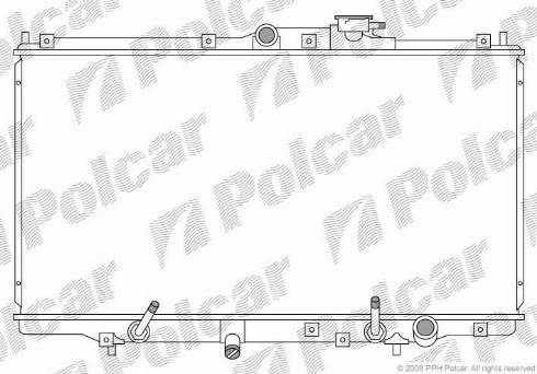 Polcar 3818082K - Радиатор, охлаждане на двигателя vvparts.bg