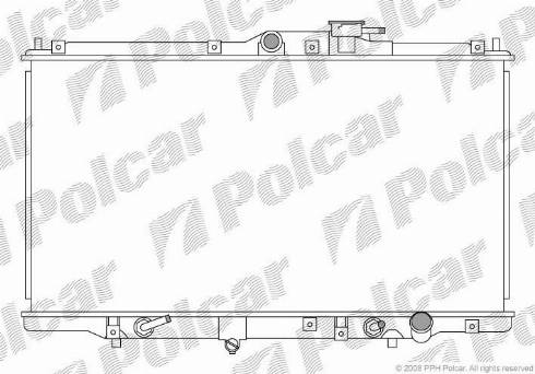 Polcar 381808-2 - Радиатор, охлаждане на двигателя vvparts.bg