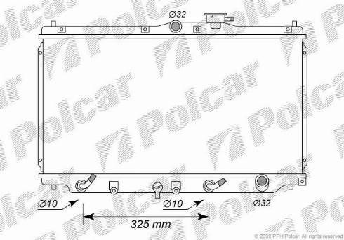 Polcar 381708-4 - Радиатор, охлаждане на двигателя vvparts.bg