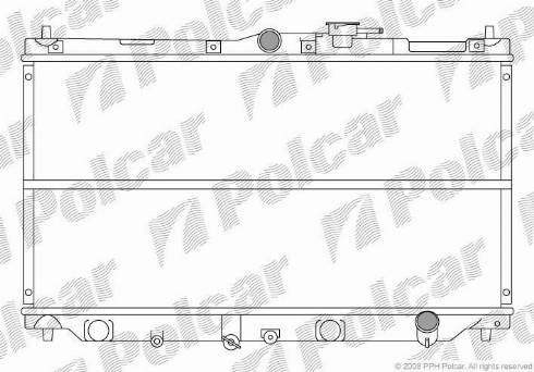 Polcar 381708-1 - Радиатор, охлаждане на двигателя vvparts.bg