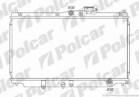 Polcar 381708-3 - Радиатор, охлаждане на двигателя vvparts.bg