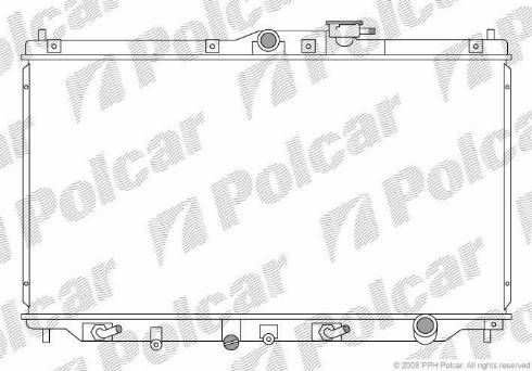 Polcar 3817082K - Радиатор, охлаждане на двигателя vvparts.bg