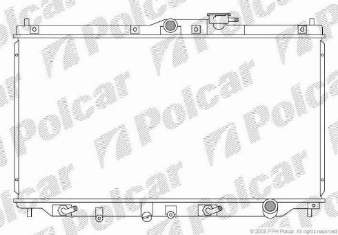 Polcar 381708-2 - Радиатор, охлаждане на двигателя vvparts.bg