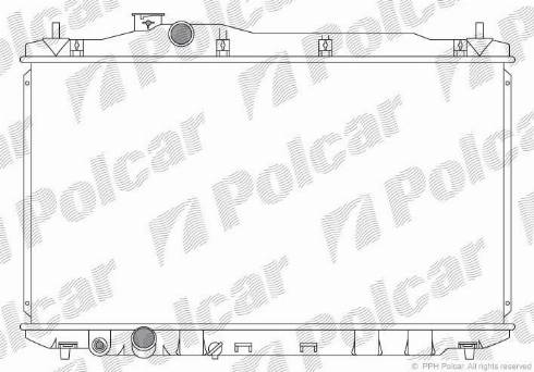 Polcar 3829084K - Радиатор, охлаждане на двигателя vvparts.bg