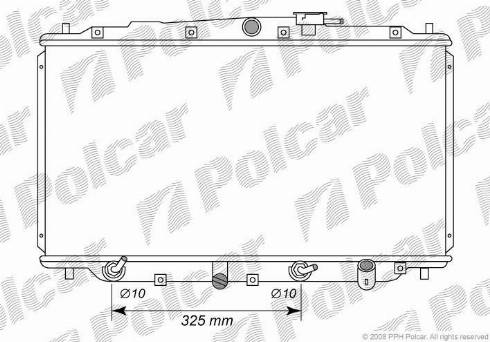 Polcar 3820084K - Радиатор, охлаждане на двигателя vvparts.bg