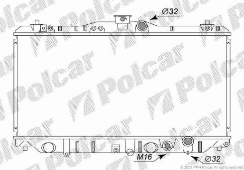 Polcar 3820085K - Радиатор, охлаждане на двигателя vvparts.bg